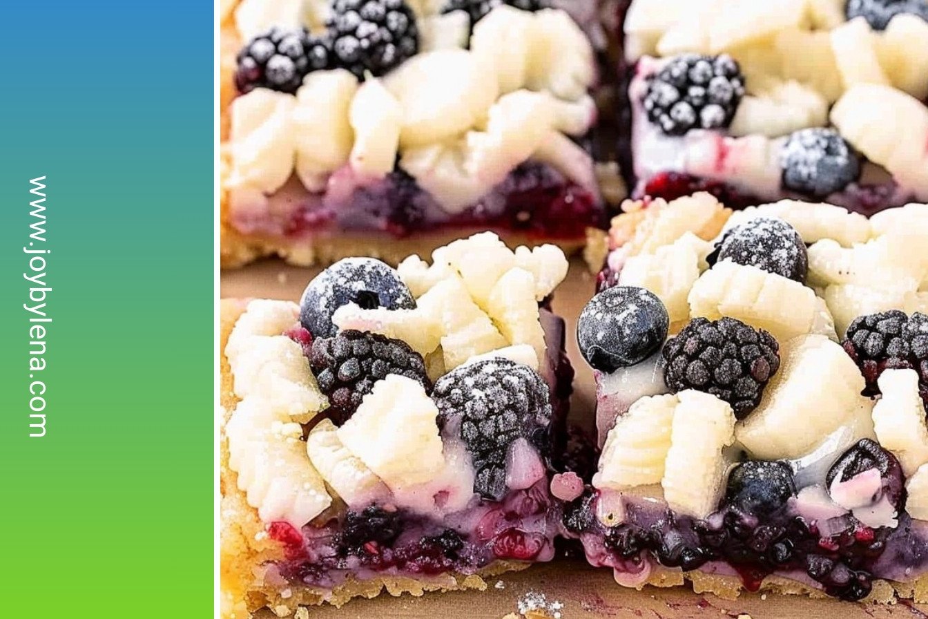 Summer Berry Squares: Bursting with berry bliss.: