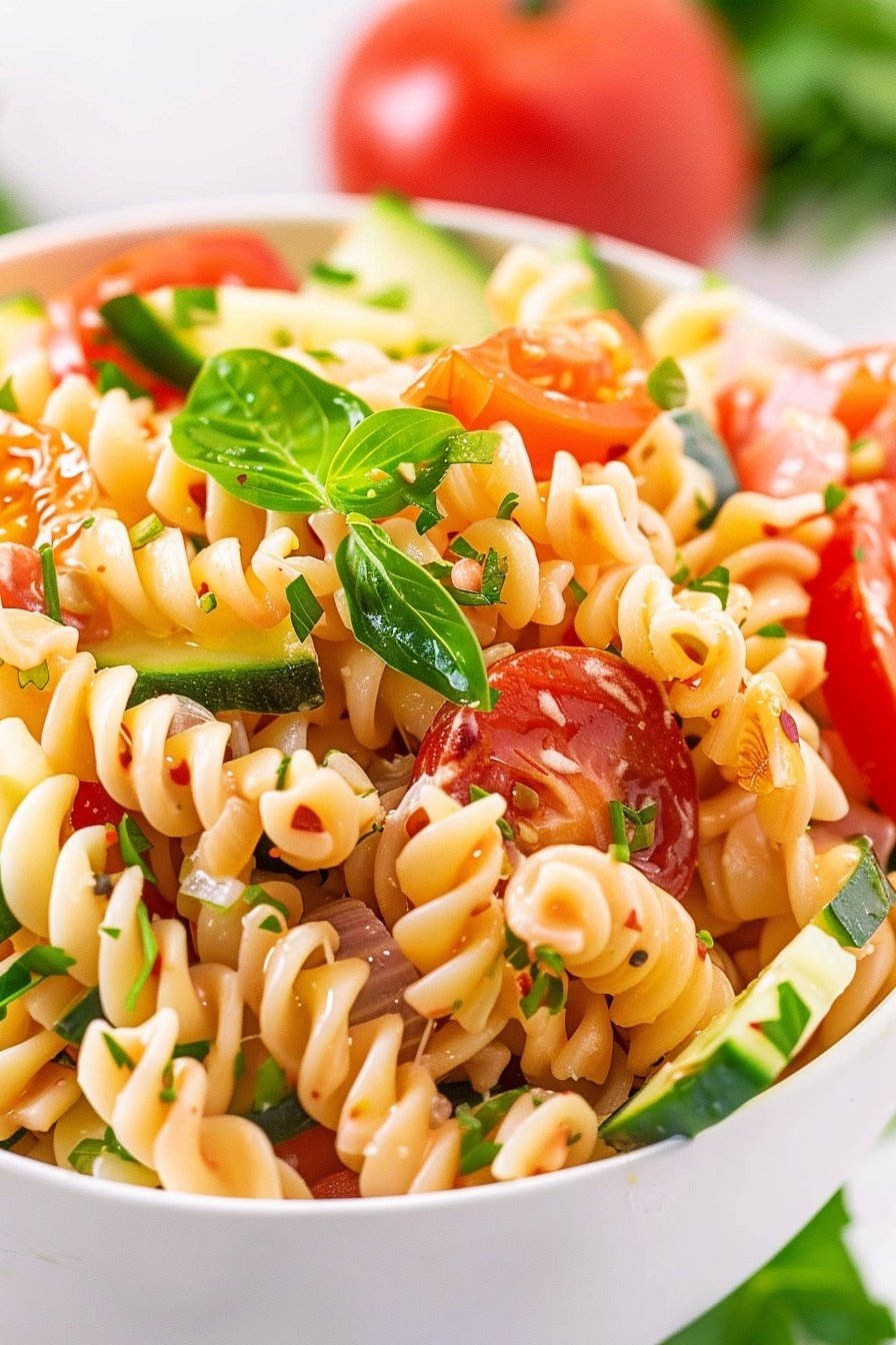 Summer Picnic Fusilli: Sun-drenched pasta perfection.