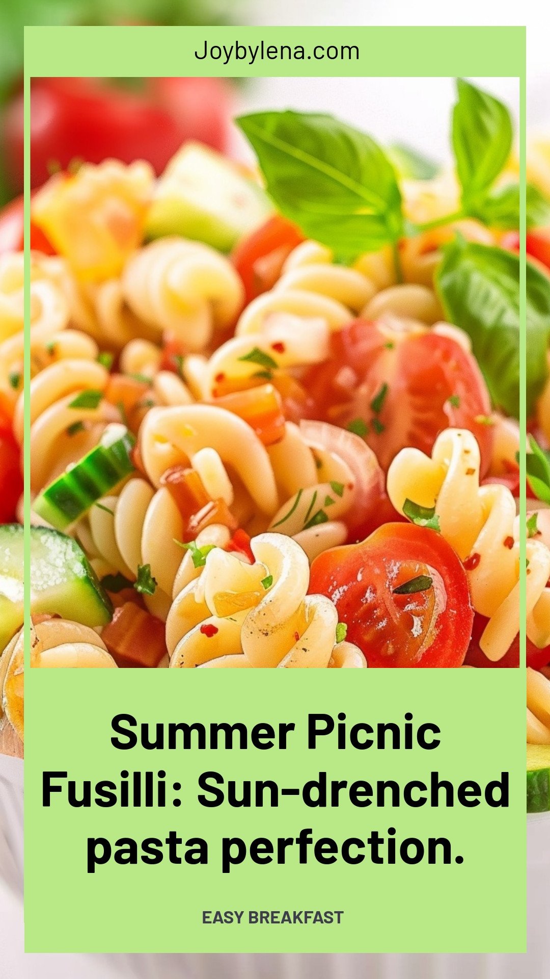 Summer Picnic Fusilli: Sun-drenched pasta perfection.