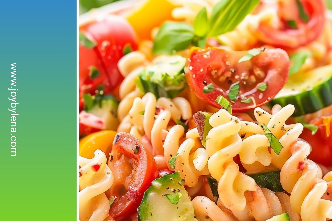 Summer Picnic Fusilli: Sun-drenched pasta perfection.: