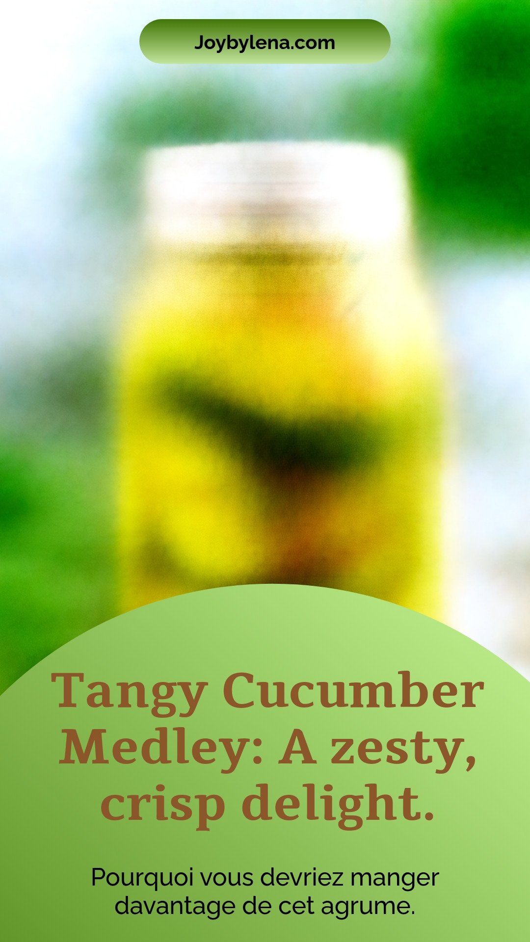 Tangy Cucumber Medley: A zesty, crisp delight.