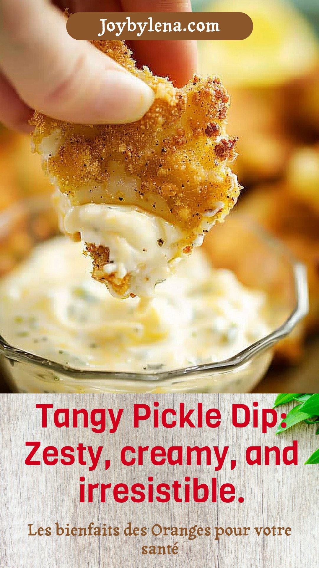 Tangy Pickle Dip: Zesty, creamy, and irresistible.