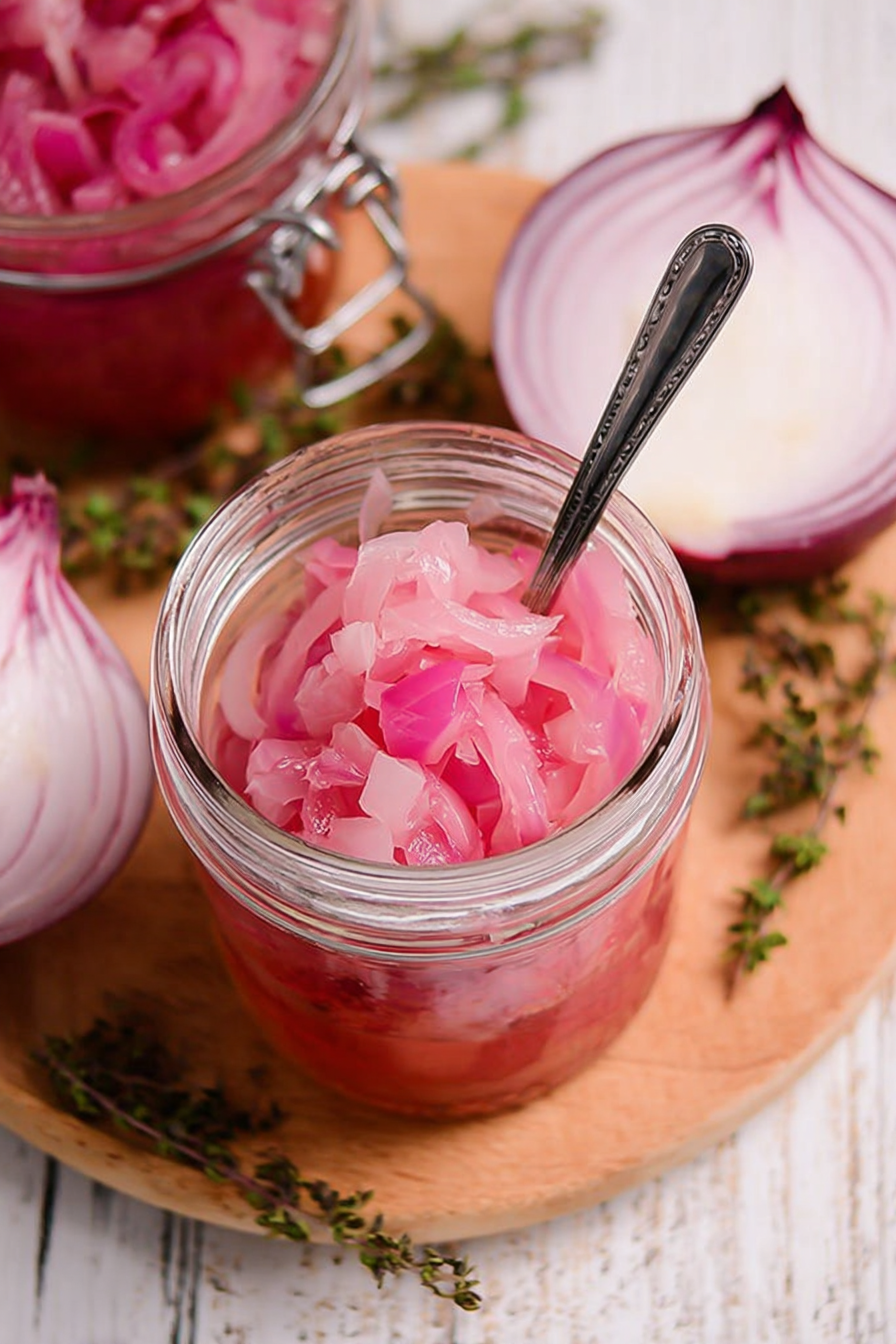 Tangy Quick-Pickled Onions: Tender, slow-roasted perfection