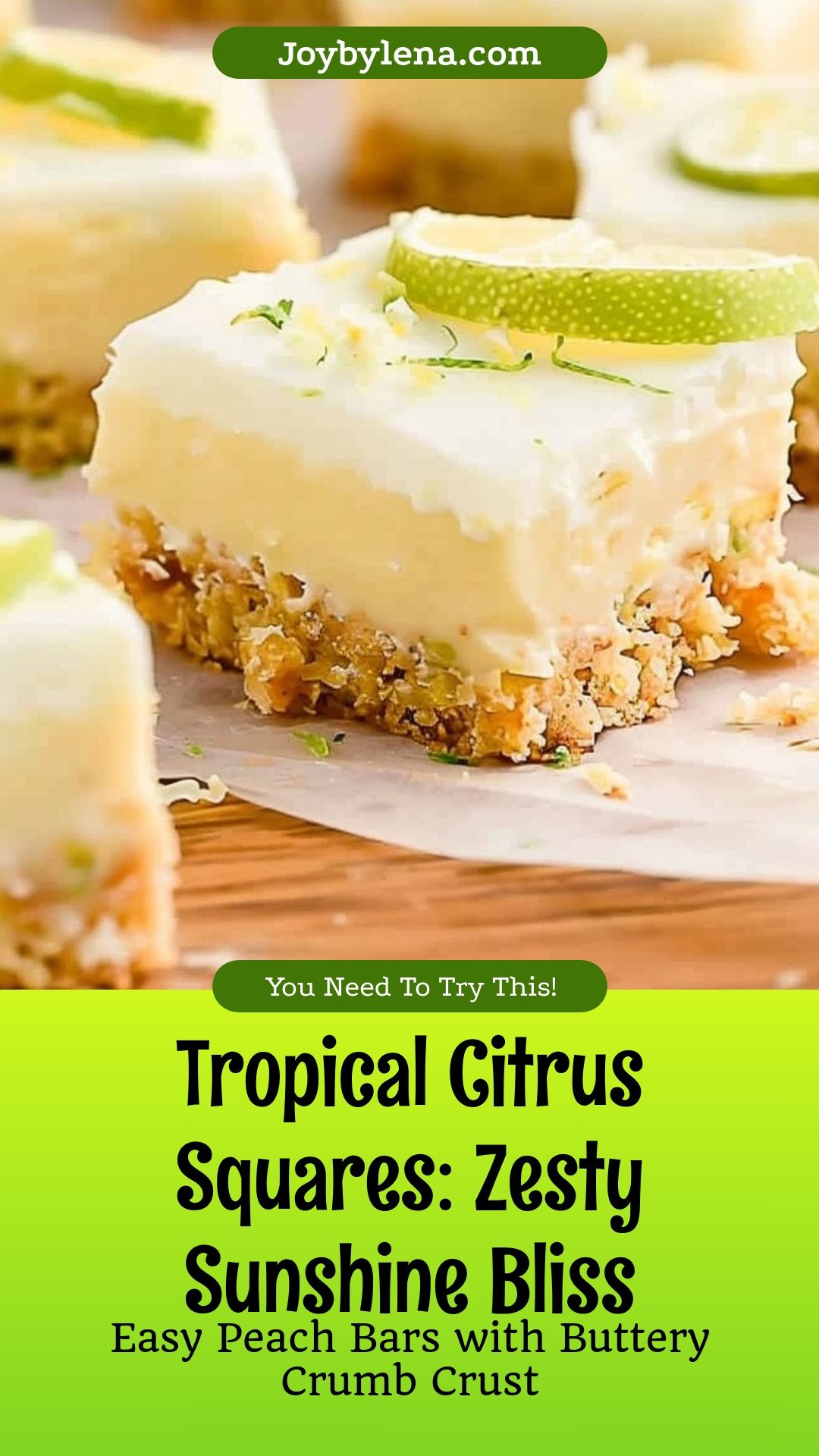 Tropical Citrus Squares: Zesty Sunshine Bliss