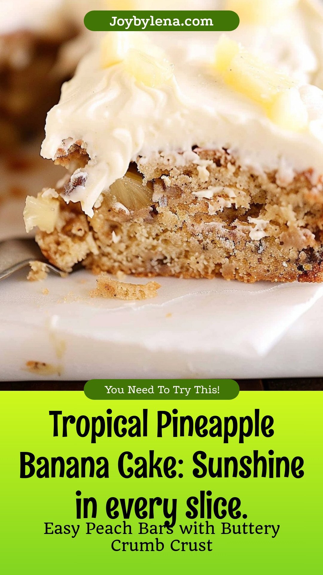 Tropical Pineapple Banana Cake: Sunshine in every slice.