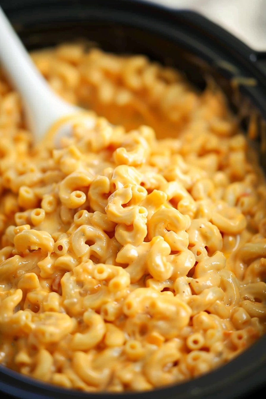 Ultimate Slow Cooker Macaroni: Creamy, cheesy perfection awaits.