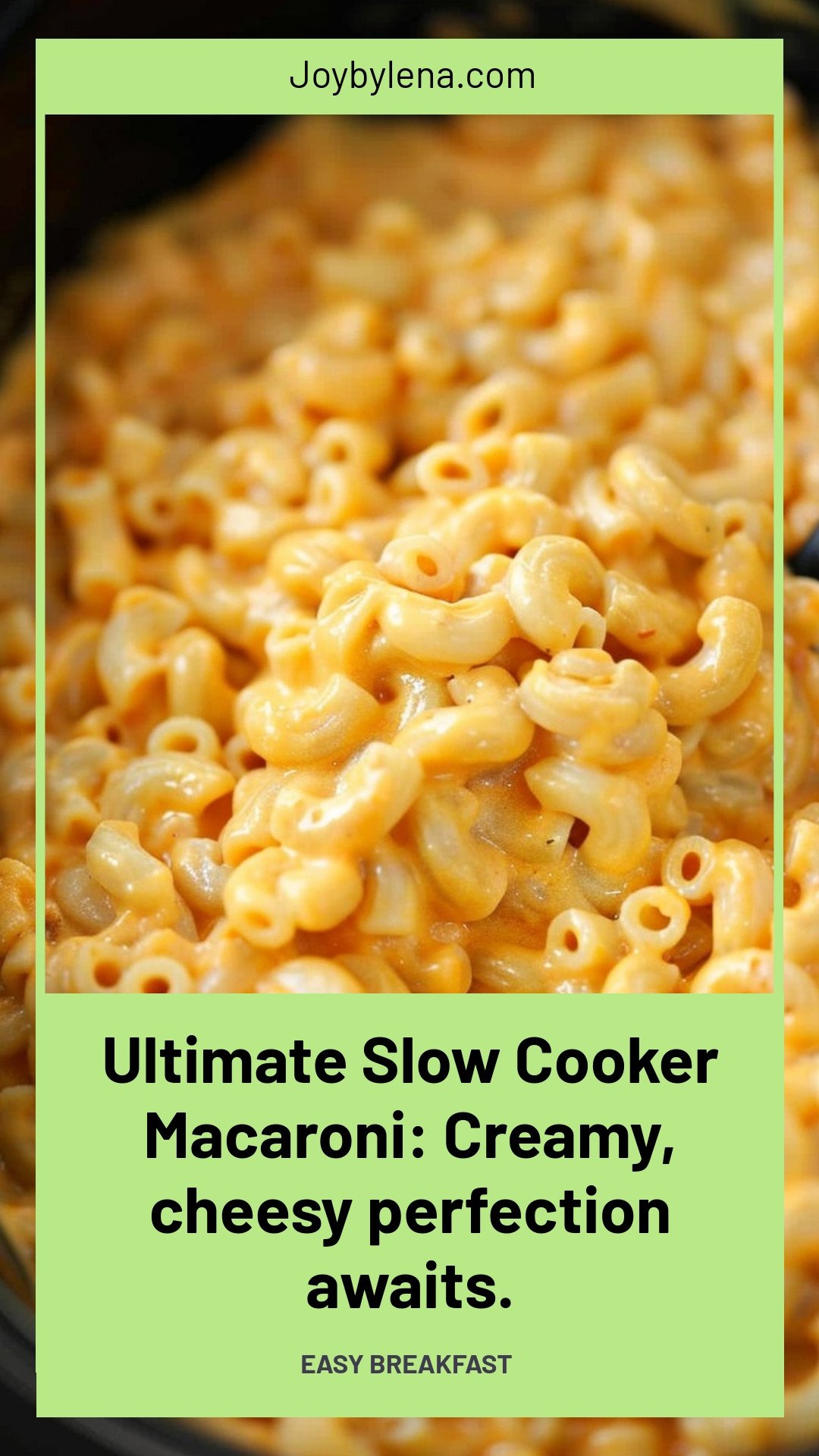 Ultimate Slow Cooker Macaroni: Creamy, cheesy perfection awaits.