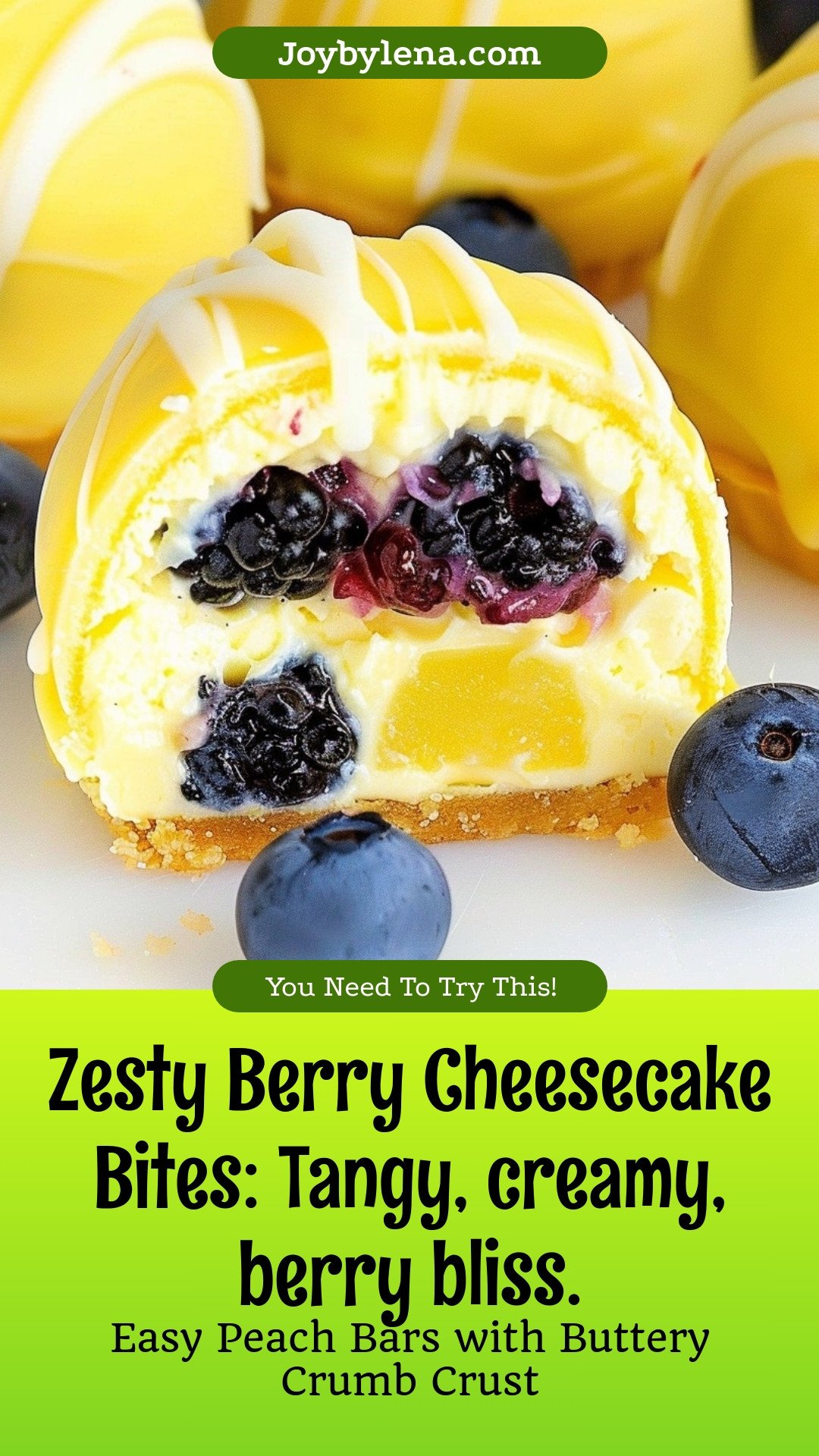 Zesty Berry Cheesecake Bites: Tangy, creamy, berry bliss.