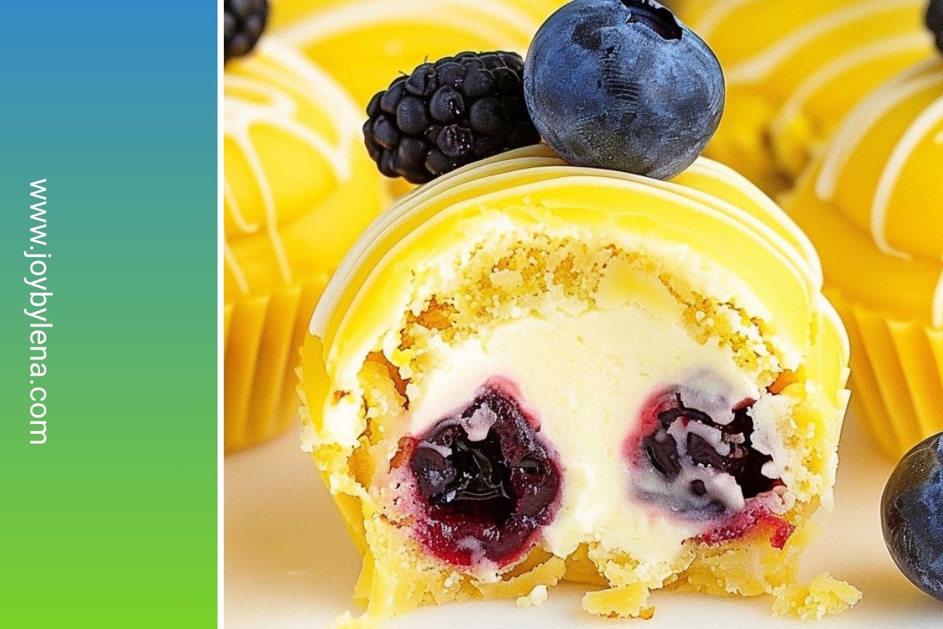 Zesty Berry Cheesecake Bites: Tangy, creamy, berry bliss.: