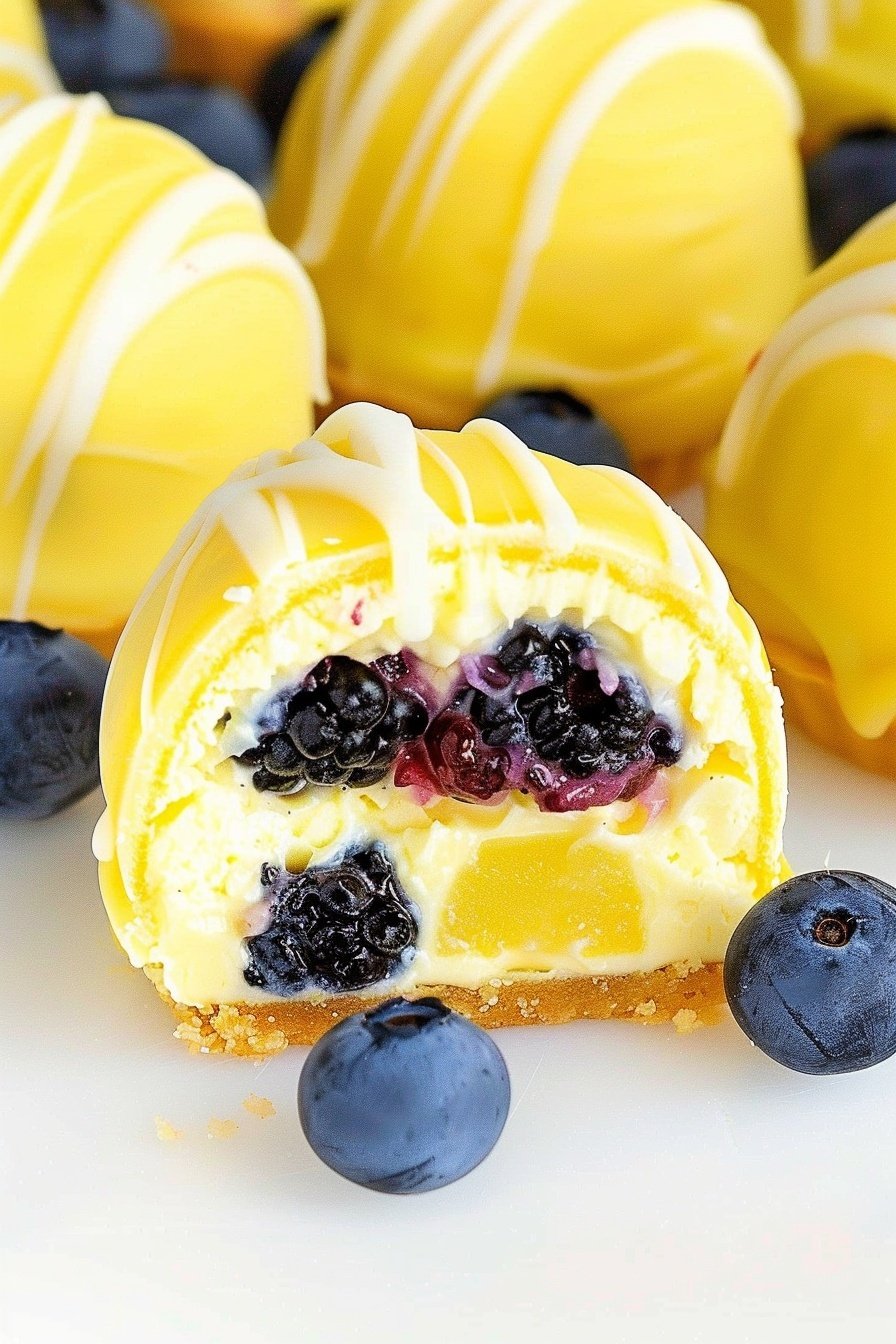 Zesty Berry Cheesecake Bites: Tangy, creamy, berry bliss.