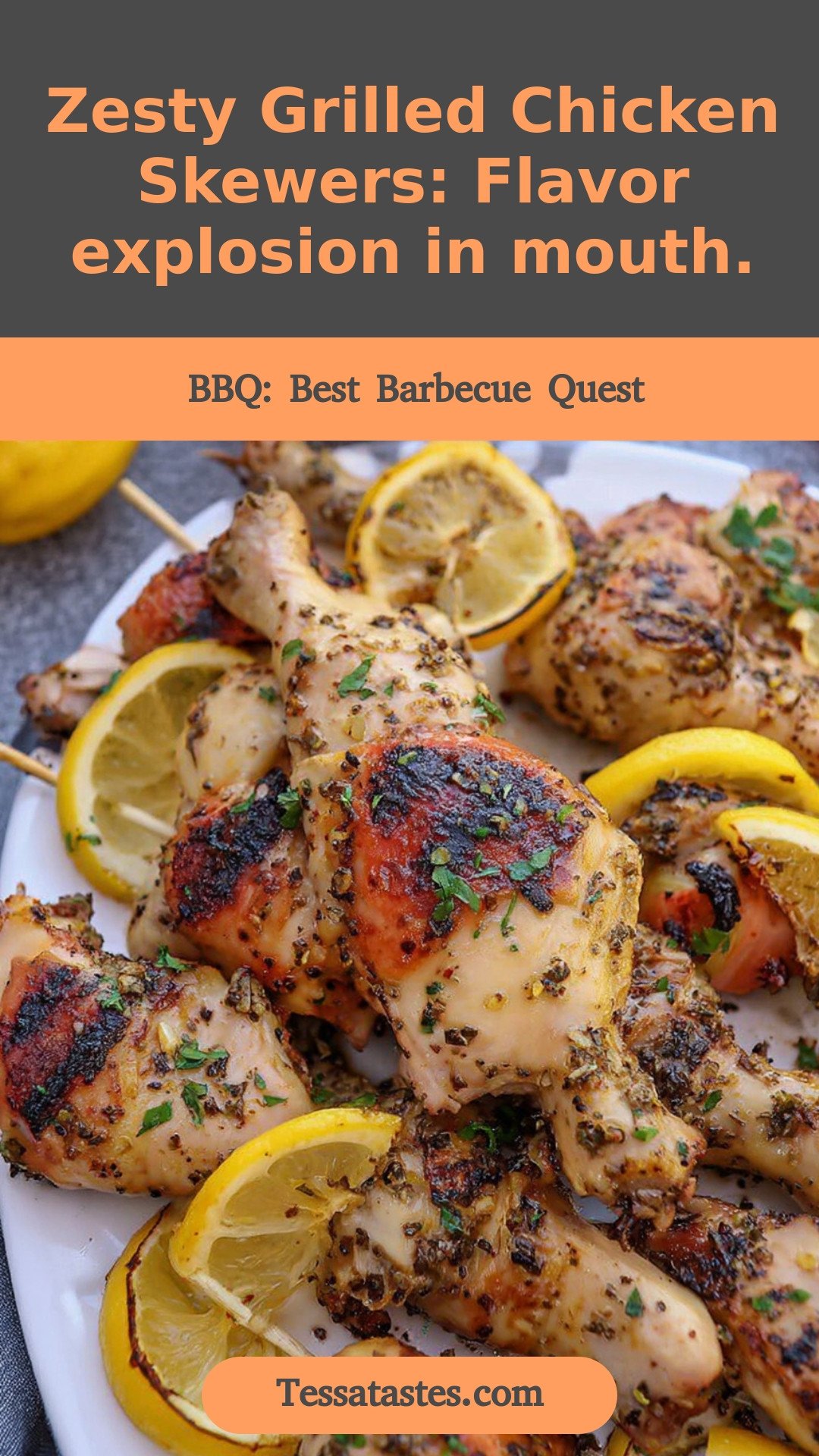 Zesty Grilled Chicken Skewers: Flavor explosion in mouth.