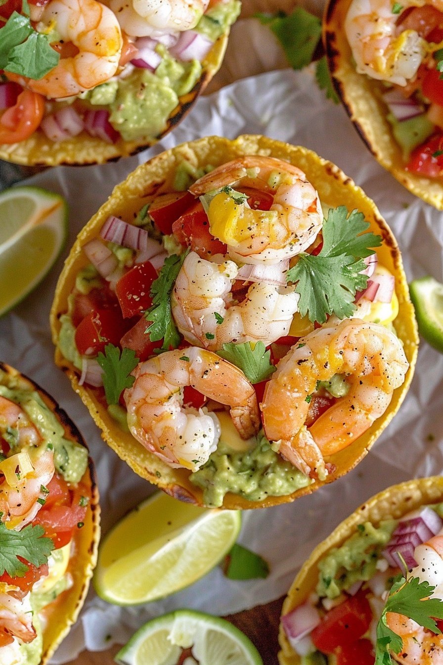 Zesty Seafood Tostadas: A fiesta of flavor.