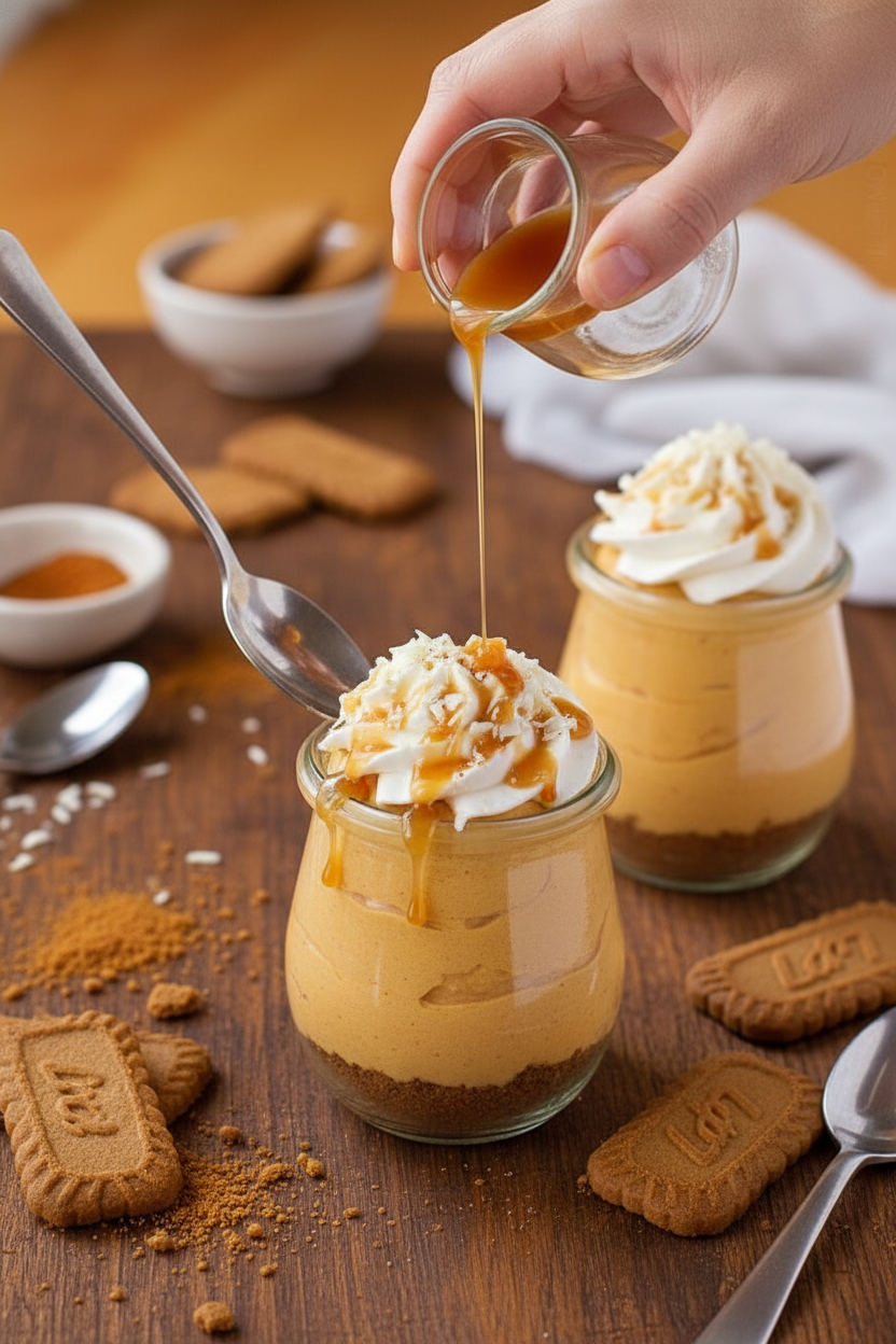 No Bake Pumpkin Cheesecakes