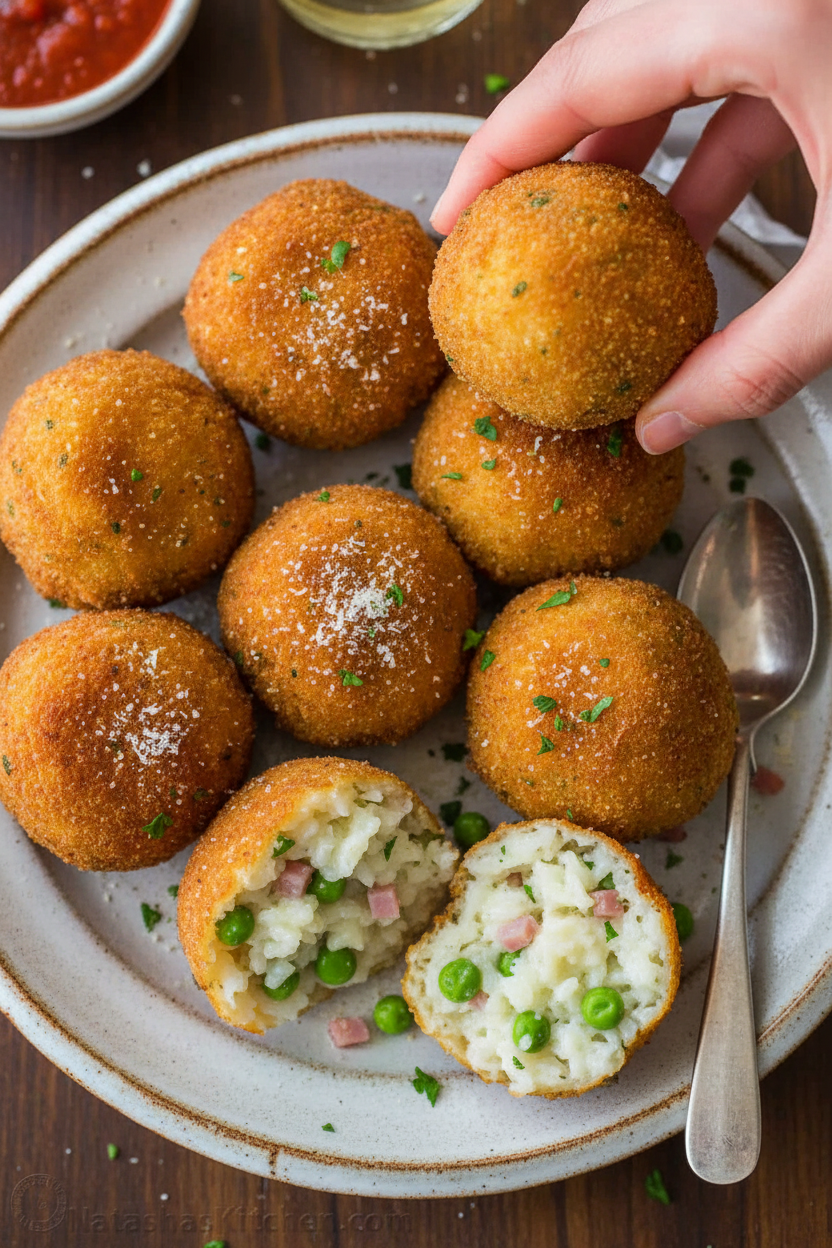 Arancini Rice Balls Recipe (VIDEO)