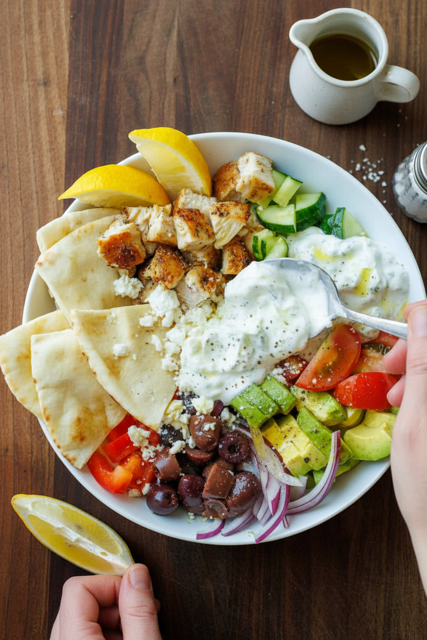 Greek Chicken Bowls Recipe (VIDEO)