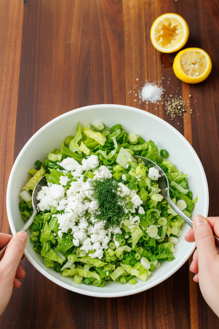 Maroulosalata - Greek Lettuce Salad (with Video)