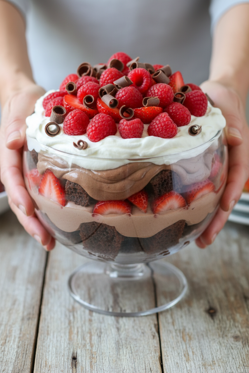 Brownies and Cream Fruit Trifle