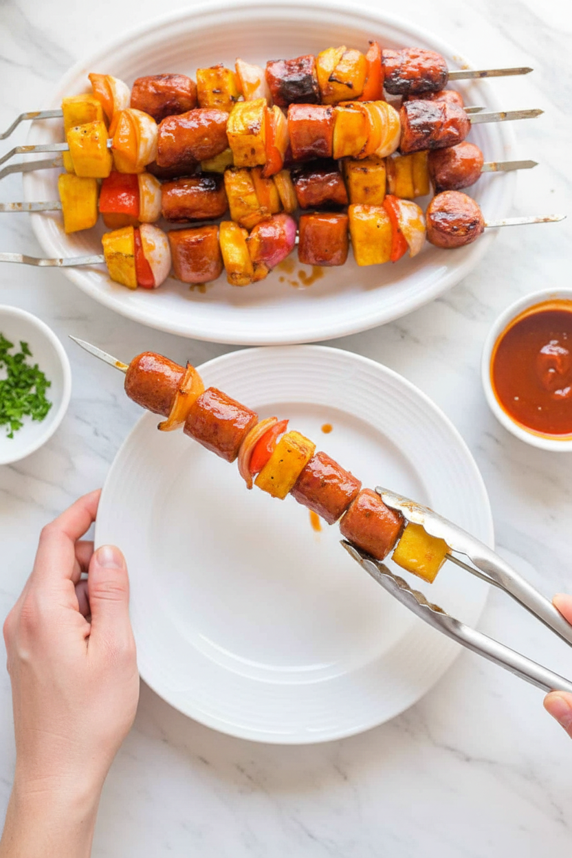 Pineapple Sausage Kabobs (VIDEO)