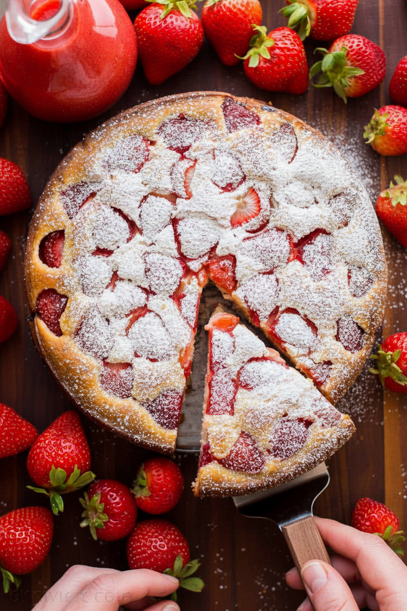 Easy Strawberry Cake Recipe (VIDEO)