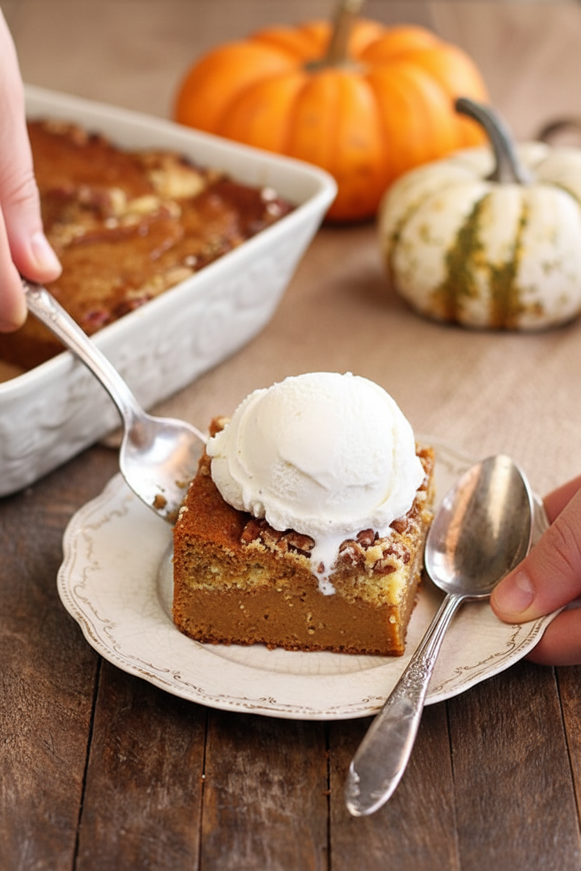 Pumpkin Spice Dump Cake