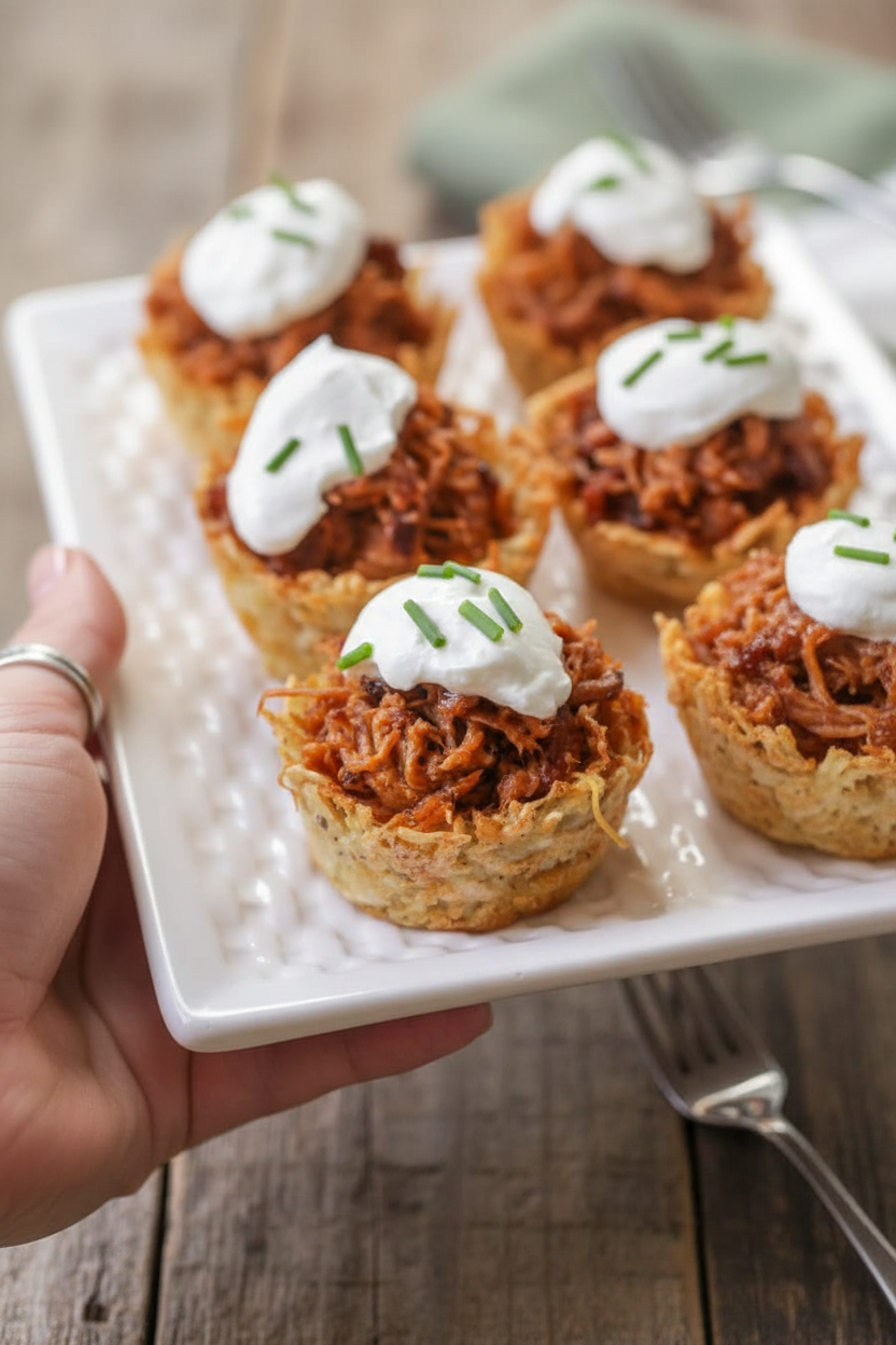Loaded Pulled Pork Cups