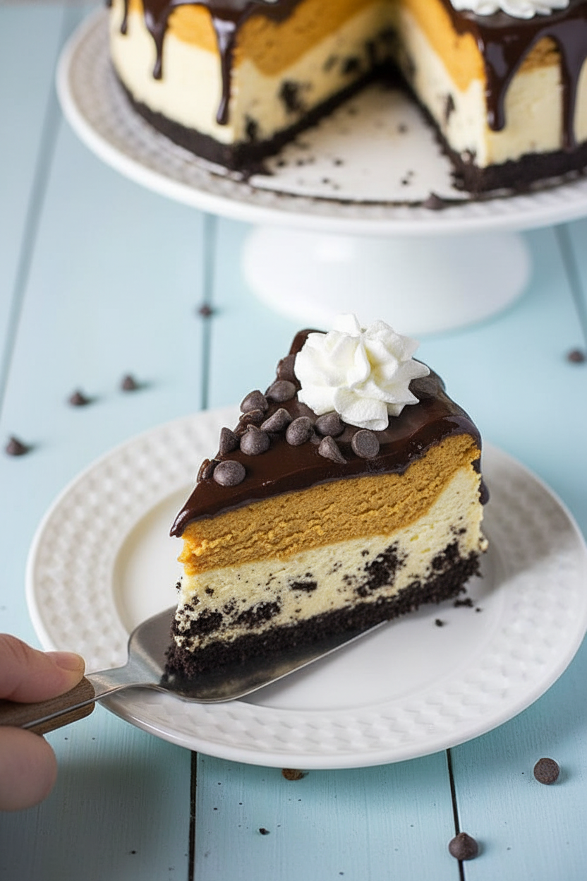 Double Layer Pumpkin Cheesecake