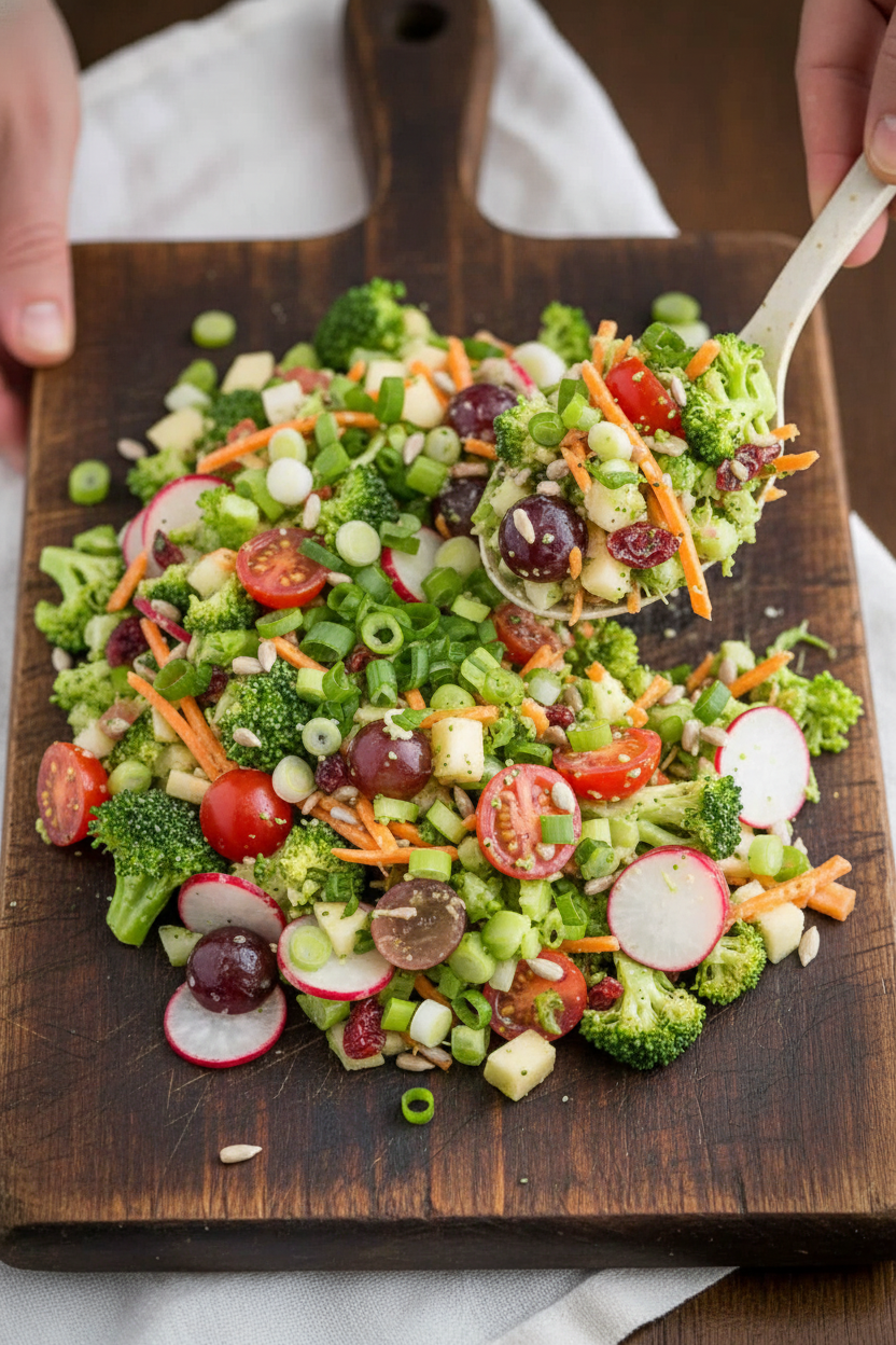 Loaded Broccoli Radish Salad Recipe
