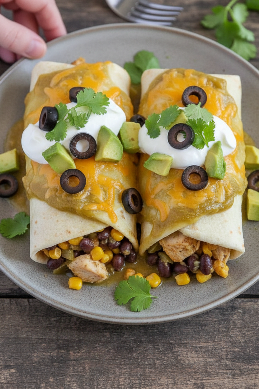 Green Chili Smothered Burritos
