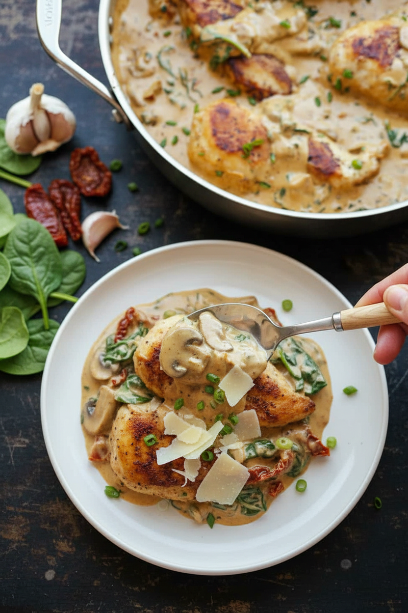 Creamy Tuscan Chicken (Step-By-Step Video!)