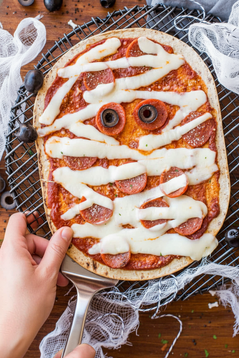 Halloween Flatbread Pizza