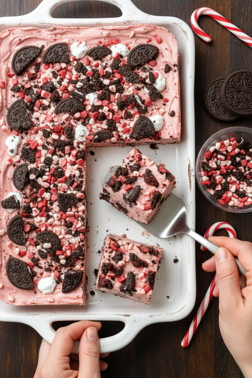 Peppermint Oreo Fudge
