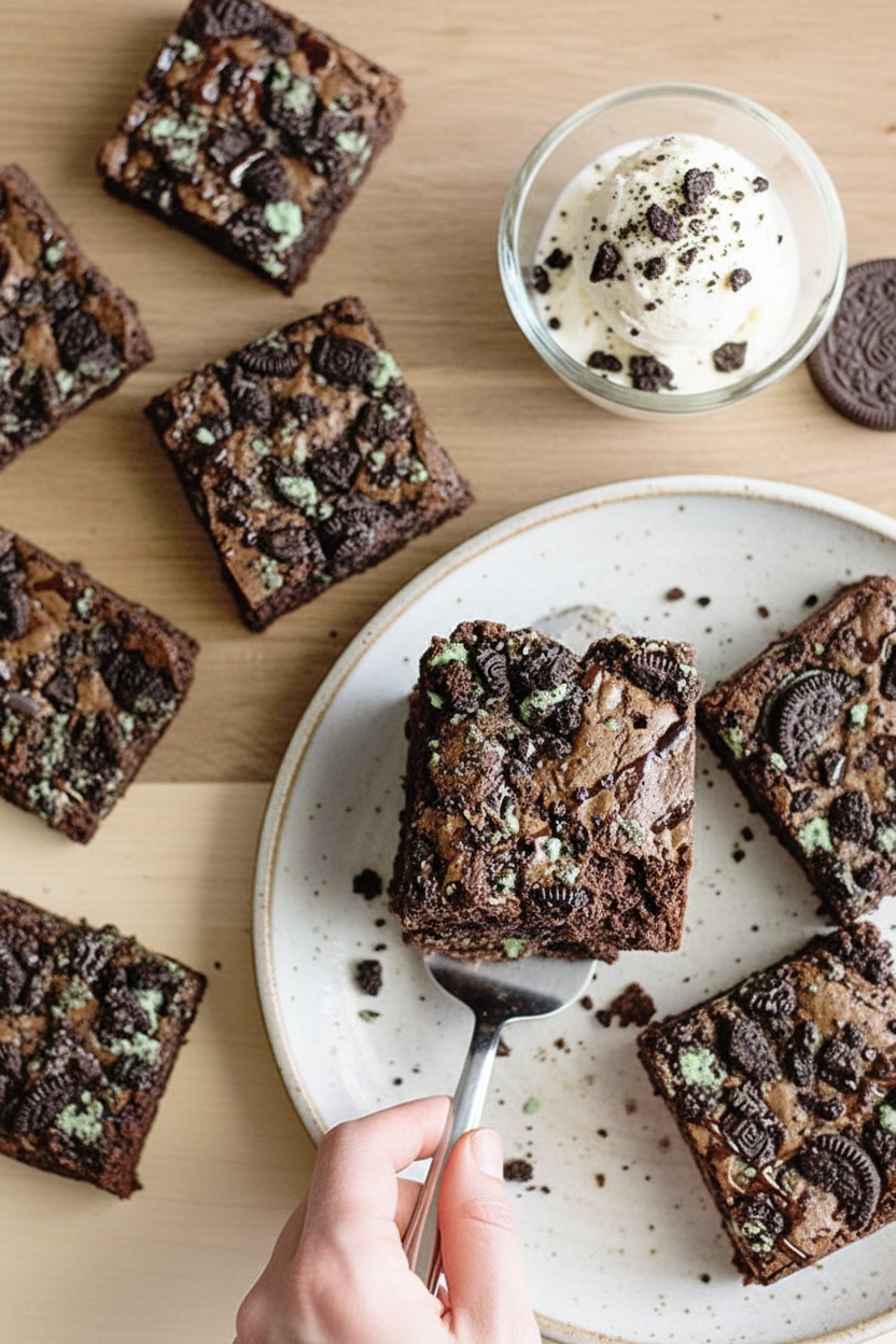 Chocolate Mint Cookie Bars: Cool, creamy, minty perfection.