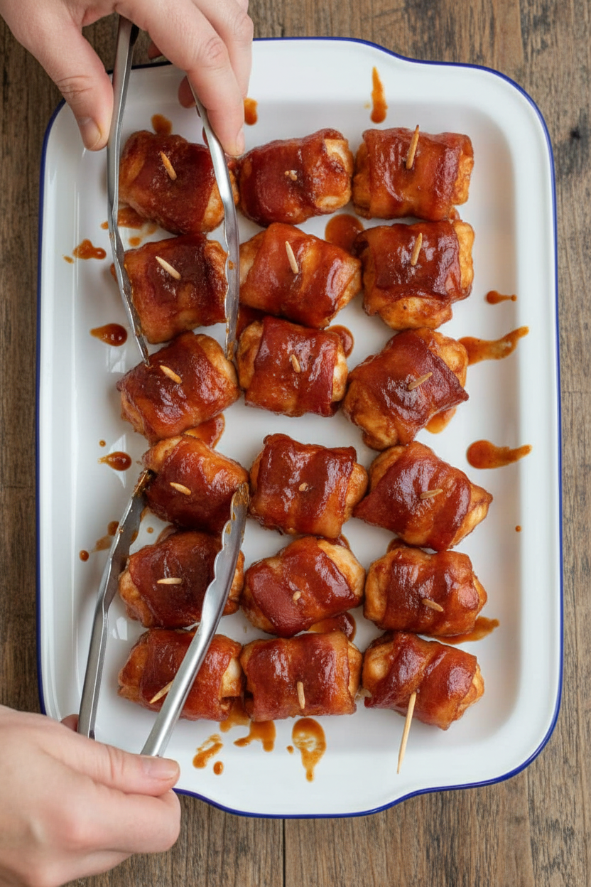 BBQ Bacon Wrapped Chicken Bites