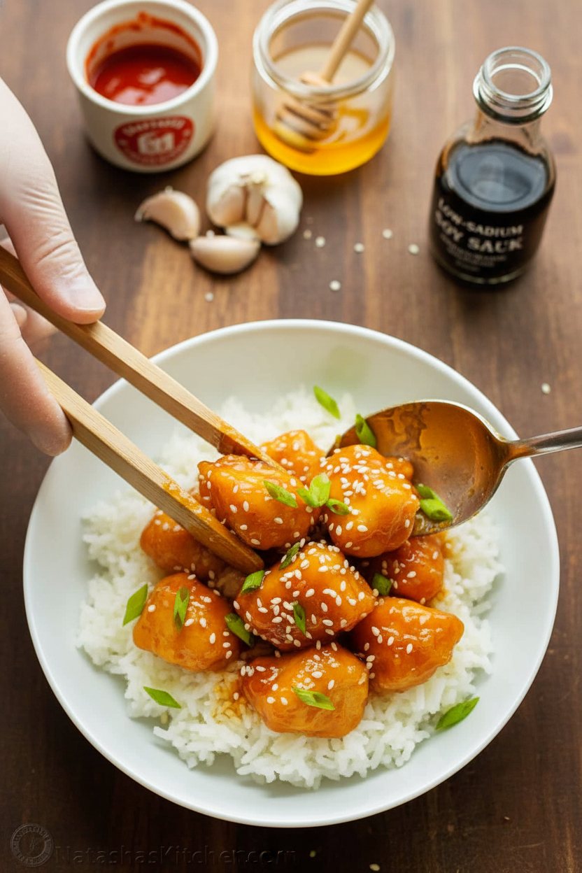 Honey Garlic Chicken Recipe (VIDEO)
