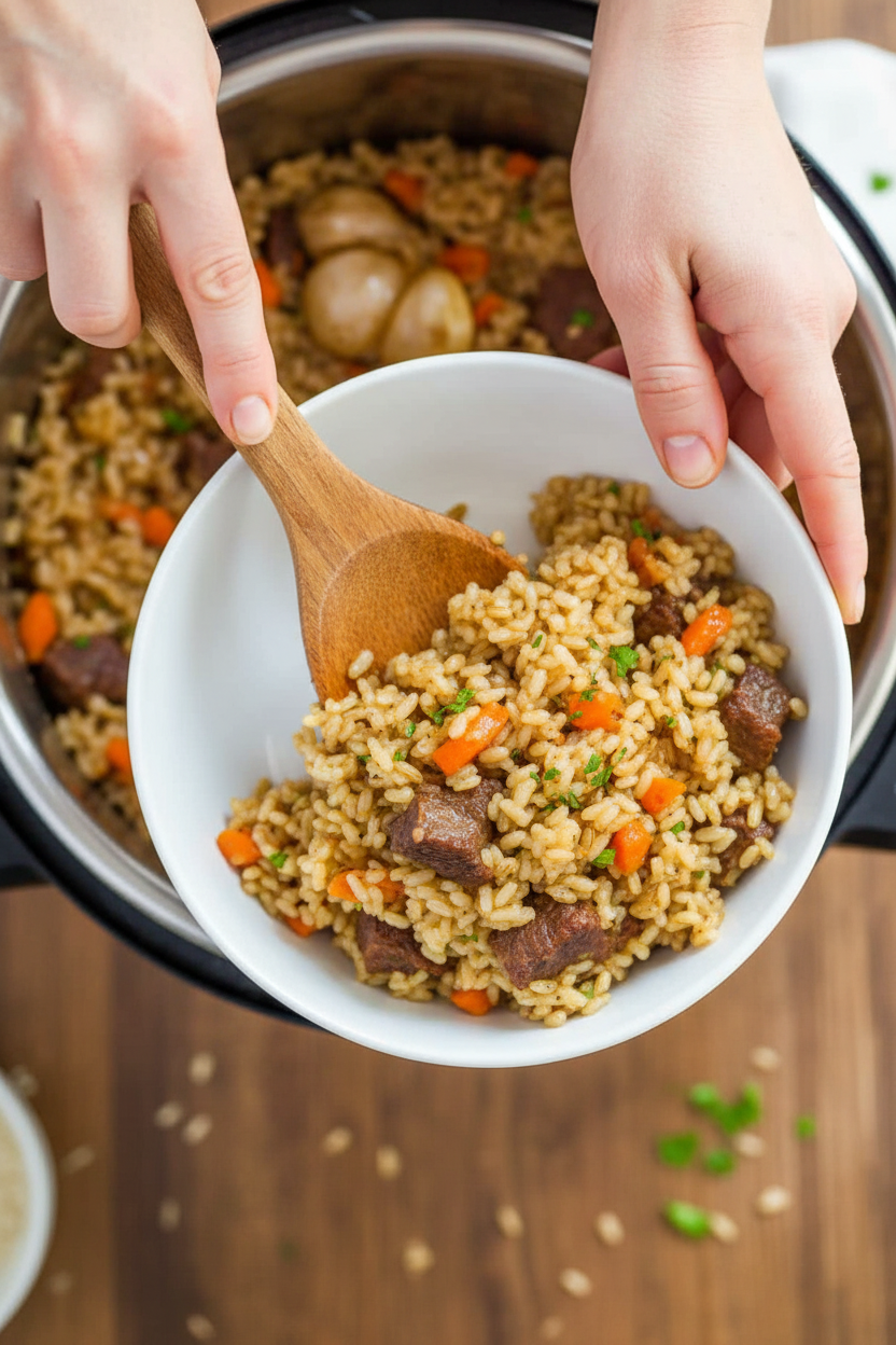Instant Pot Rice Recipe (Beef Plov)