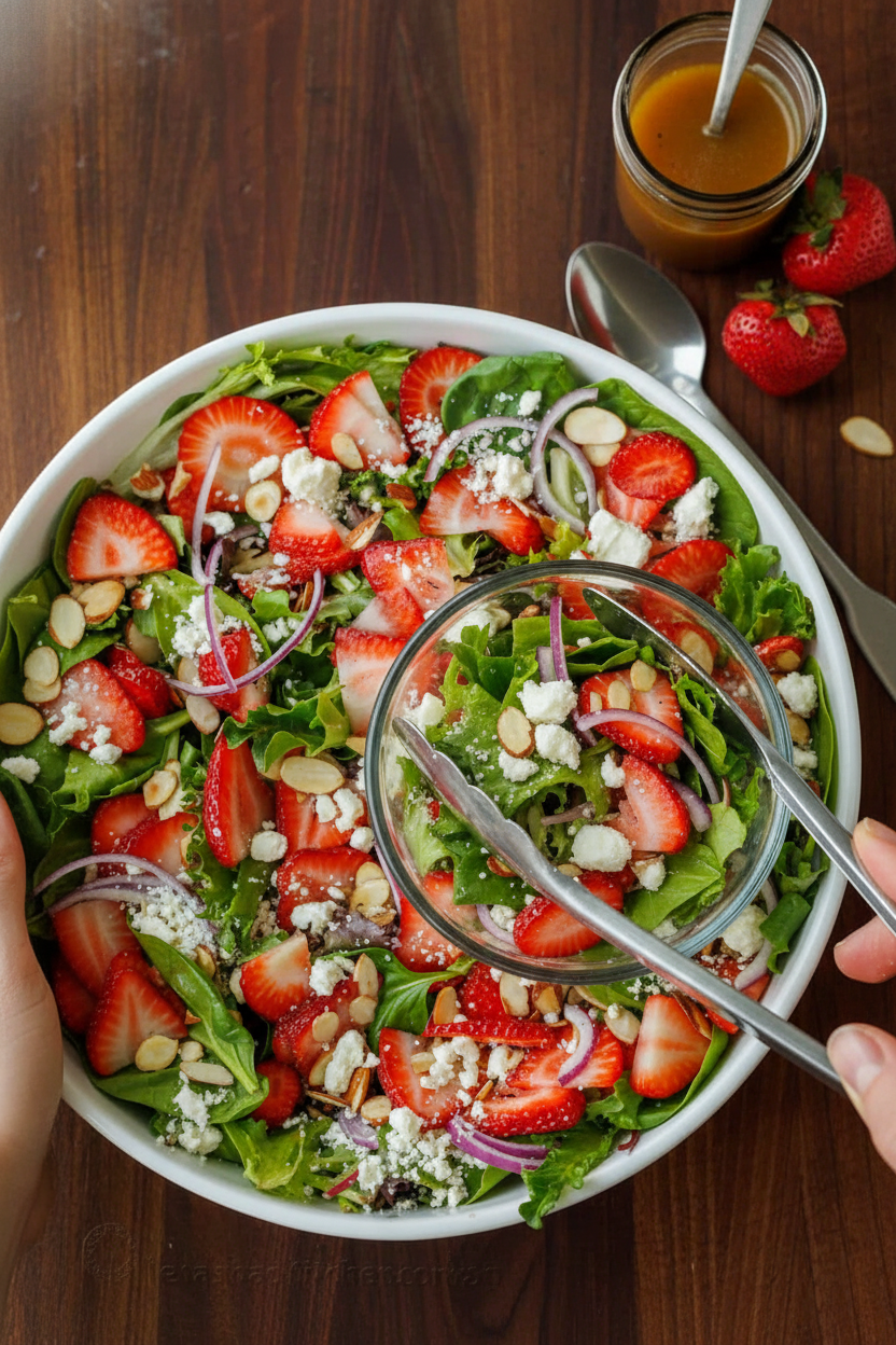 Strawberry Salad with Honey Vinaigrette (VIDEO)