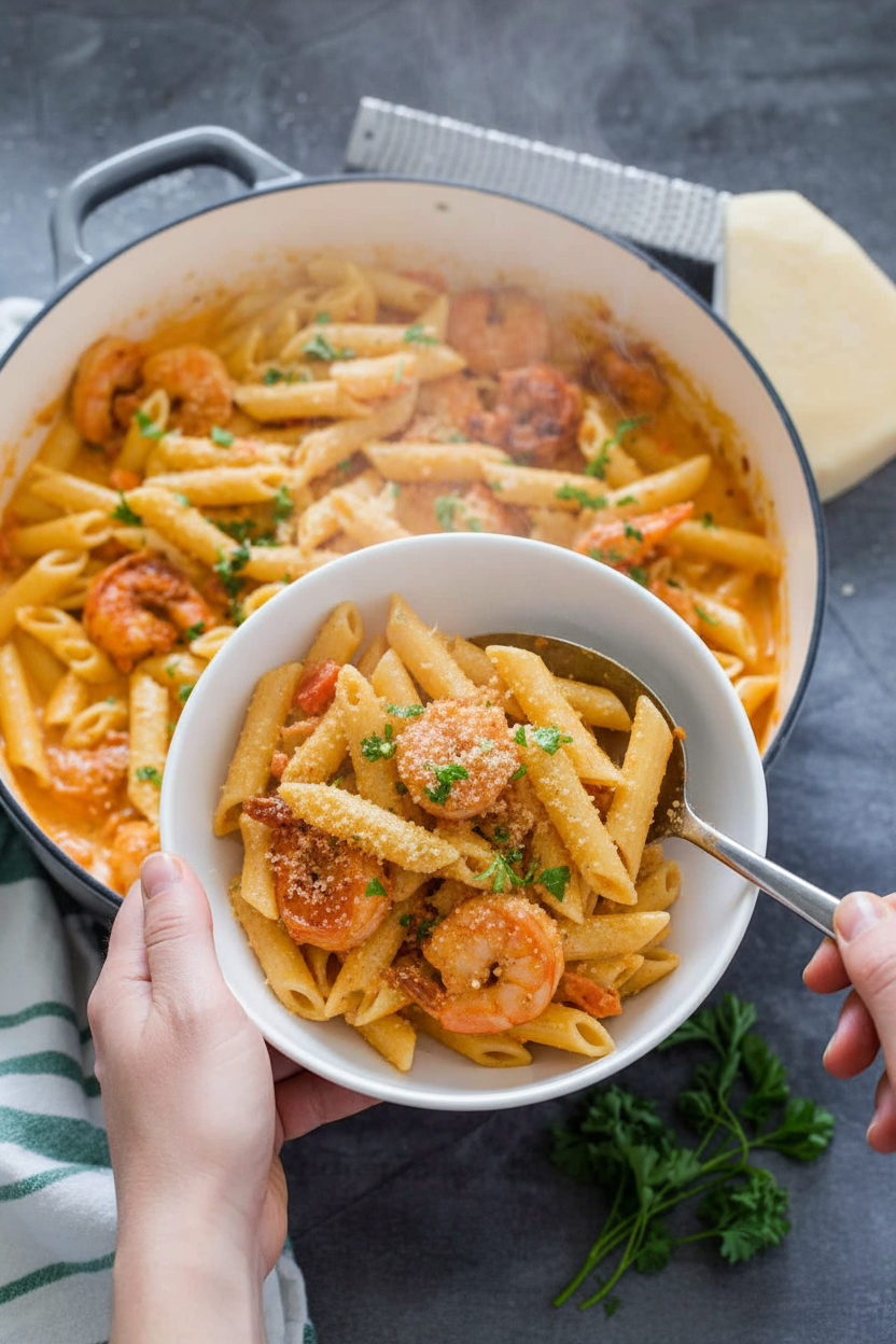 Creamy Cajun Shrimp Pasta