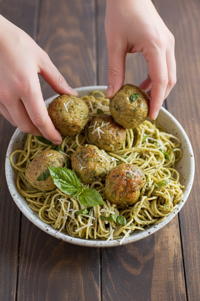Chicken Pesto Meatballs