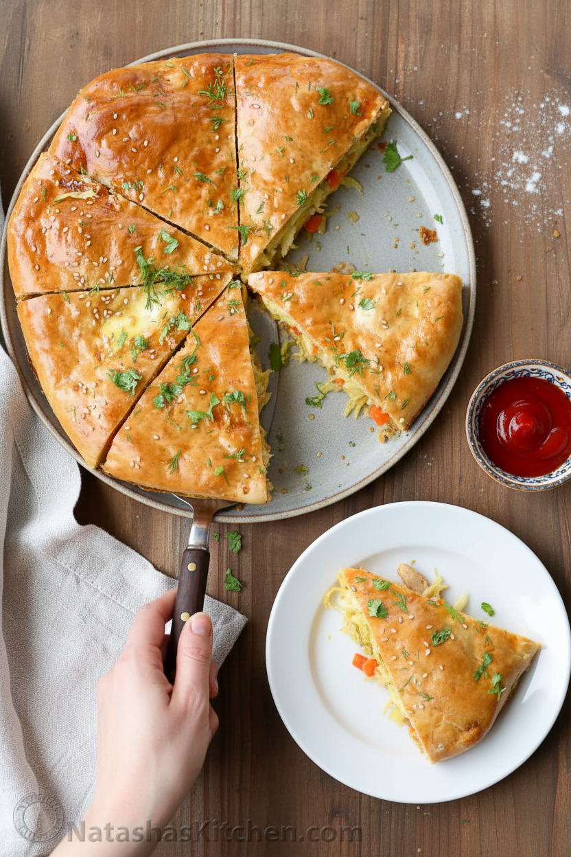 Chicken Cabbage Savory Pirog