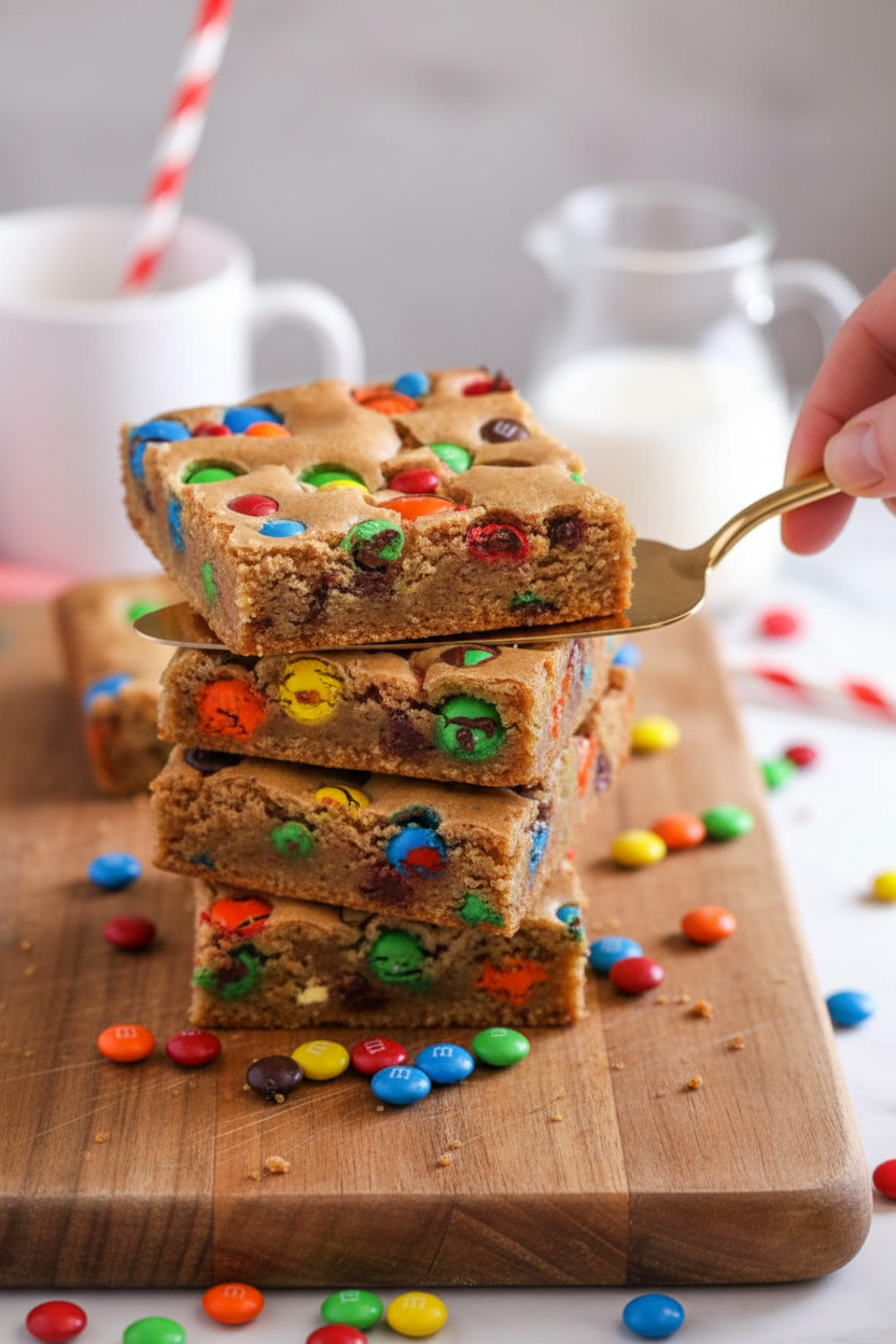 M&M Cookie Bars