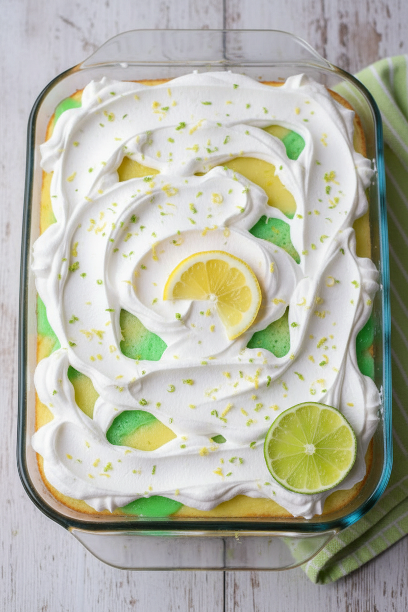 Lemon Lime Poke Cake