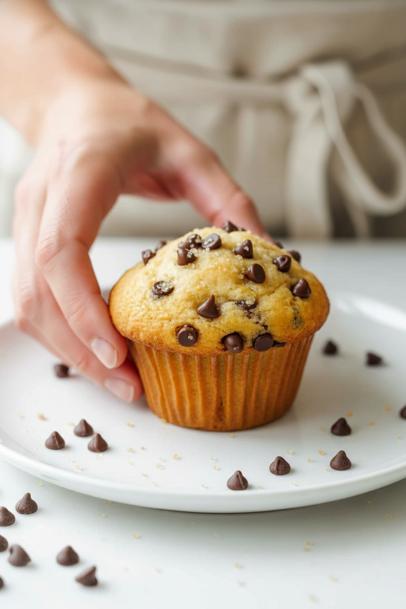 Chocolate Chip Muffins (Bakery Style)