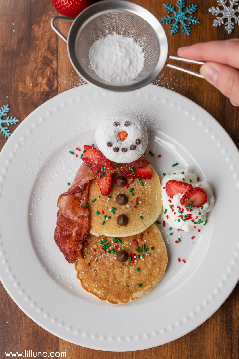 Snowman Pancakes
