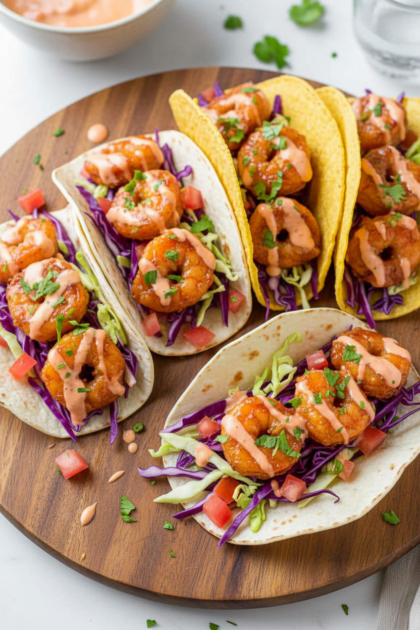 Bang Bang Shrimp Tacos (Dynamite Shrimp)