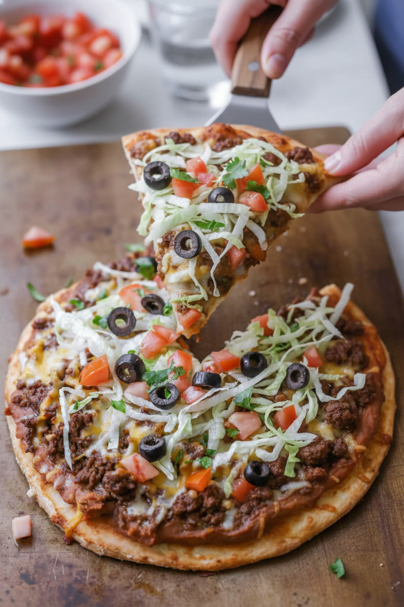 Homemade Taco Pizza
