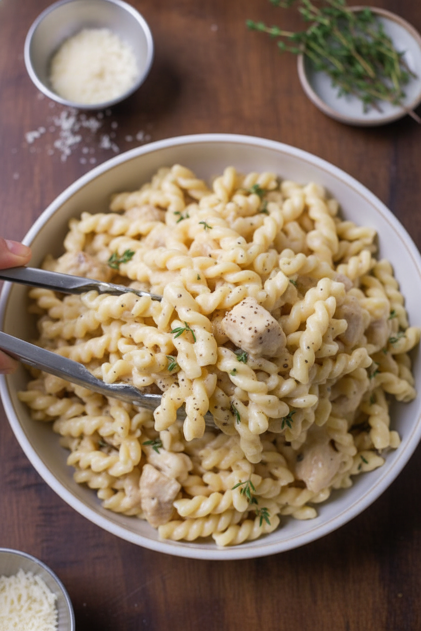 Triple Cheddar Chicken Pasta