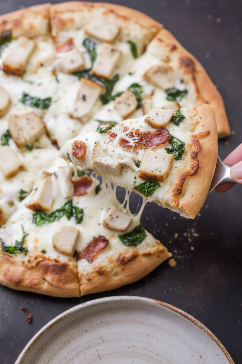 Chicken Alfredo Pizza