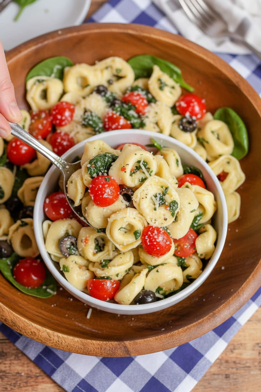 Spinach and Tortellini Salad