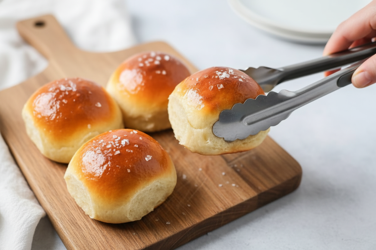 4 Ingredient 1 Hour Easy Dinner Rolls
