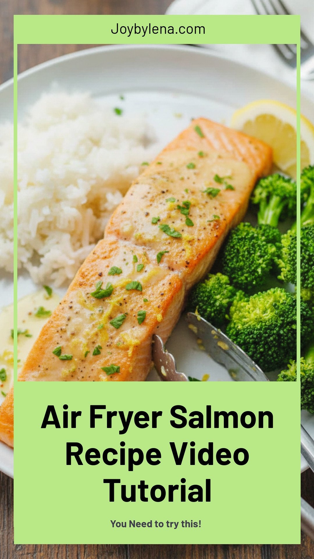 Air Fryer Salmon Recipe (VIDEO)